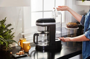 KitchenAid - 12 Cup Drip Coffee Maker with Spiral Showerhead & Programmable Warming Plate Onyx Black - KCM1209OB