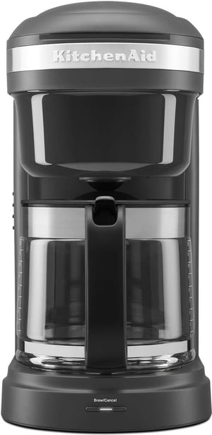 KitchenAid - 12 Cup Matte Charcoal Grey Drip Coffee Maker with Spiral Showerhead - KCM1208DG