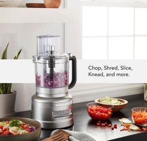 KitchenAid - 13-Cup Food Processor with Dicing Kit Contour Silver - KFP1319CU