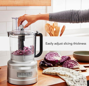 KitchenAid - 13-Cup Food Processor with Dicing Kit Contour Silver - KFP1319CU