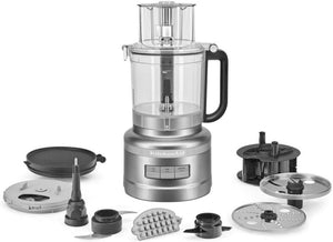 KitchenAid - 13-Cup Food Processor with Dicing Kit Contour Silver - KFP1319CU