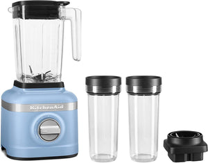 KitchenAid - 1.4 L K150 Blue Velvet 3 Speed Ice Crushing Blender with 2 Personal Blender Jars - KSB1332VB