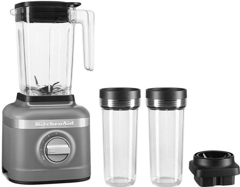 KitchenAid - 1.4 L K150 Charcoal Grey 3 Speed Ice Crushing Blender with 2 Personal Blender Jars - KSB1332DG