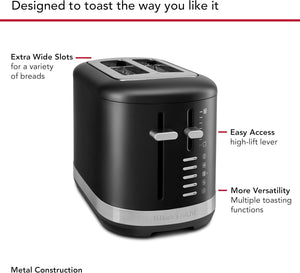 KitchenAid - 2 Slice Black Matte Toaster - KMT2109BM