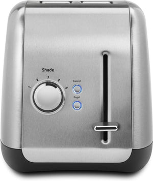 KitchenAid - 2-Slice Brushed Stainless Toaster with Manual High-Lift Lever - KMT2115SX