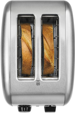 KitchenAid - 2-Slice Brushed Stainless Toaster with Manual High-Lift Lever - KMT2115SX