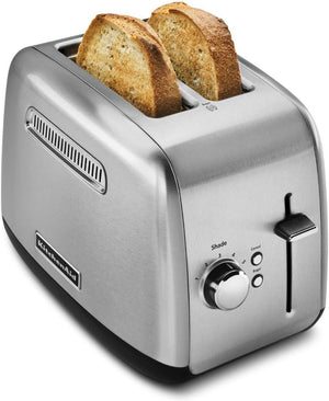 KitchenAid - 2-Slice Brushed Stainless Toaster with Manual High-Lift Lever - KMT2115SX