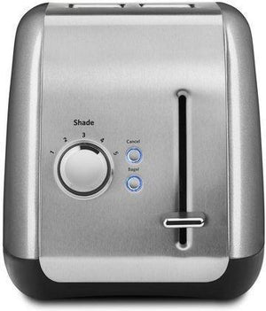 KitchenAid - 2-Slice Contour Silver Toaster with Manual High-Lift Lever - KMT2115CU