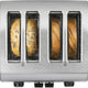 KitchenAid - 4-Slice Brushed Stainless Toaster with Manual High-Lift Lever - KMT4115SX