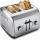 KitchenAid - 4-Slice Brushed Stainless Toaster with Manual High-Lift Lever - KMT4115SX