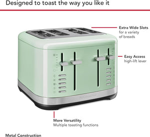 KitchenAid - 4 Slice Pistachio Toaster - KMT4109PT