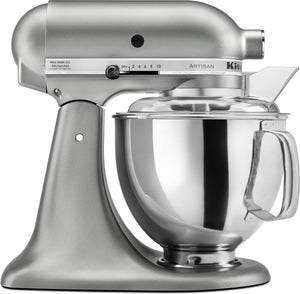 KitchenAid - 5 QT Artisan Contour Silver Tilt-Head Stand Mixer - KSM150PSCU