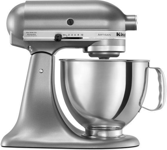 KitchenAid - 5 QT Artisan Contour Silver Tilt-Head Stand Mixer - KSM150PSCU