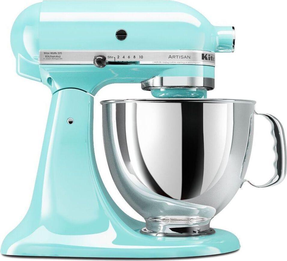 KitchenAid - 5 QT Artisan Ice Blue Tilt-Head Stand Mixer - KSM150PSIC