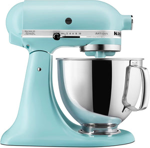 KitchenAid - 5 QT Artisan Mineral Water Blue Tilt-Head Stand Mixer - KSM150PSMI