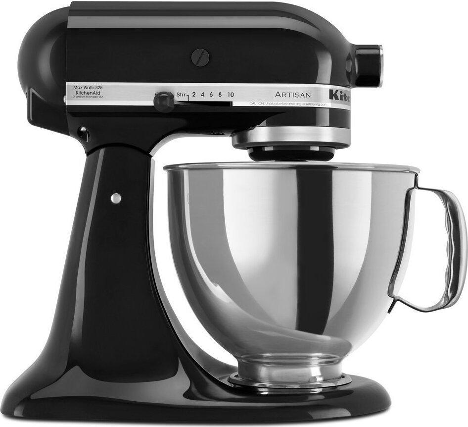 KitchenAid - 5 QT Artisan Onyx Black Tilt-Head Stand Mixer - KSM150PSOB