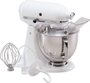 KitchenAid - 5 QT Artisan White Tilt-Head Stand Mixer - KSM150PSWH