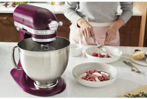 KitchenAid - 5 QT Beetroot Artisan Tilt-Head Stand Mixer with Premium Accessory Pack - KSM195PSBE