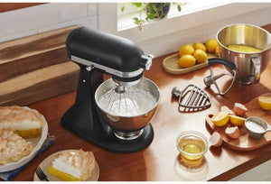 KitchenAid - 5 QT Black Matte Artisan Tilt-Head Stand Mixer with Premium Accessory Pack - KSM195PSBM