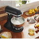 KitchenAid - 5 QT Black Matte Artisan Tilt-Head Stand Mixer with Premium Accessory Pack - KSM195PSBM