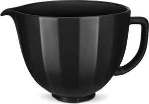 KitchenAid - 5 QT Black Shell Ceramic Bowl with Handle for Tilt Head Mixers - KSM2CB5PBS