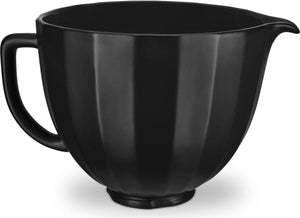 KitchenAid - 5 QT Black Shell Ceramic Bowl with Handle for Tilt Head Mixers - KSM2CB5PBS