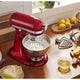 KitchenAid - 5 QT Candy Apple Red Artisan Tilt-Head Stand Mixer with Premium Accessory Pack - KSM195PSCA