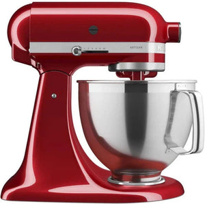 KitchenAid - 5 QT Candy Apple Red Artisan Tilt-Head Stand Mixer with Premium Accessory Pack - KSM195PSCA