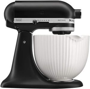 KitchenAid - 5 QT Classic Column Ceramic Bowl with Handle for Tilt Head Mixers - KSM2CB5PCC