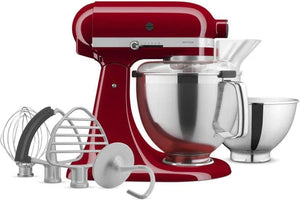 KitchenAid - 5 QT Empire Red Artisan Tilt-Head Stand Mixer with Premium Accessory Pack - KSM195PSER