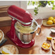 KitchenAid - 5 QT Empire Red Artisan Tilt-Head Stand Mixer with Premium Accessory Pack - KSM195PSER