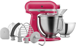 KitchenAid - 5 QT Hibiscus Artisan Tilt-Head Stand Mixer with Premium Accessory Pack - KSM195PSHI