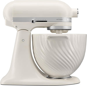 KitchenAid - 5 QT Meringue Ceramic Bowl with Handle for Tilt Head Mixers - KSM2CB5MR