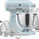 KitchenAid - 5 QT Mineral Water Blue Artisan Tilt-Head Stand Mixer with Premium Accessory Pack - KSM195PSMI