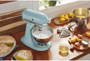 KitchenAid - 5 QT Mineral Water Blue Artisan Tilt-Head Stand Mixer with Premium Accessory Pack - KSM195PSMI