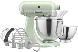 KitchenAid - 5 QT Pistachio Artisan Tilt-Head Stand Mixer with Premium Accessory Pack - KSM195PSPT