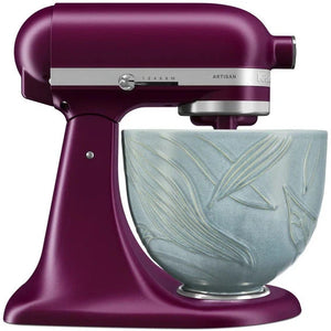 KitchenAid - 5 QT Spring Leaves Ceramic Bowl with Handle for Tilt Head Mixers - KSM2CB5LB