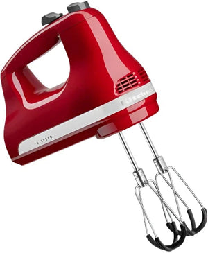 KitchenAid - 6 Speed Empire Red Hand Mixer with Flex Edge Beaters - KHM6118ER