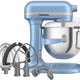 KitchenAid - 7 QT Blue Velvet Bowl-Lift Stand Mixer - KSM70SKXXVB