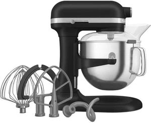 KitchenAid - 7 QT Cast Iron Black Bowl-Lift Stand Mixer - KSM70SKXXBK