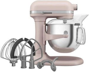 KitchenAid - 7 QT Feather Pink Bowl-Lift Stand Mixer - KSM70SKXXFT