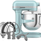 KitchenAid - 7 QT Mineral Water Blue Bowl-Lift Stand Mixer - KSM70SKXXMI