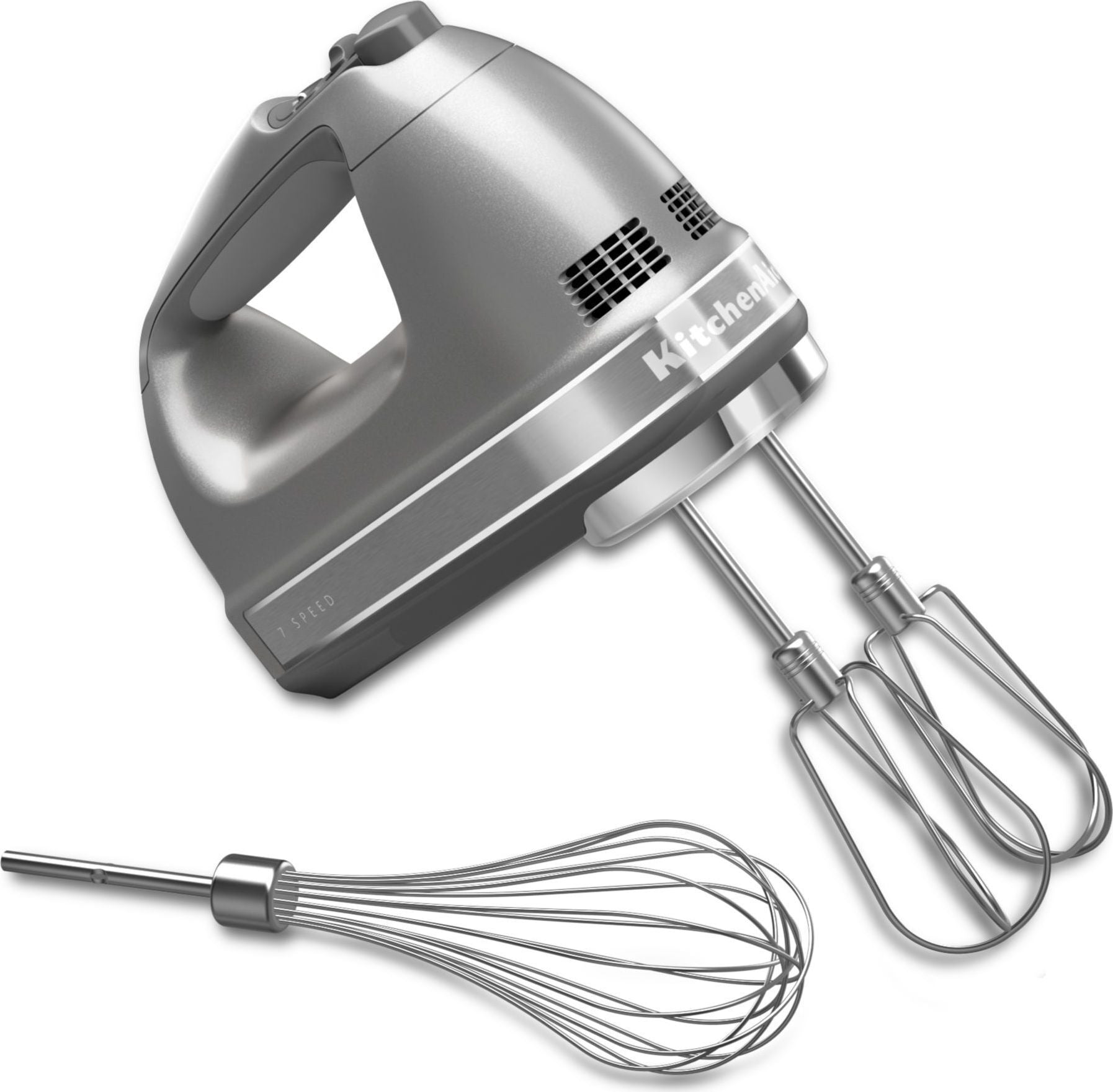 KitchenAid - 7-Speed Contour Silver Hand Mixer with Soft Start - KHM7210CU