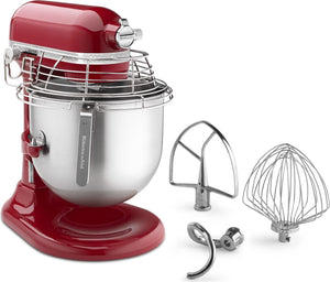 KitchenAid - 8 QT NSF Certified Commercial Series Empire Red Bowl-Lift Stand Mixer with Stainless Steel Bowl Guard - KSMC895ER