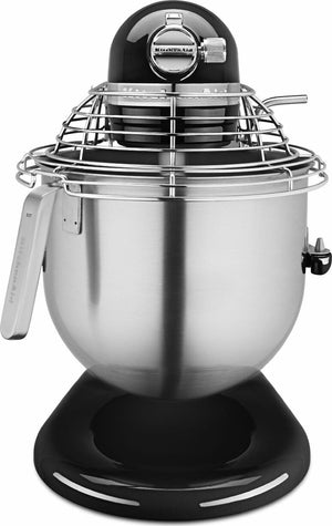 KitchenAid - 8 QT NSF Certified Commercial Series Onyx Black Bowl-Lift Stand Mixer with Stainless Steel Bowl Guard - KSMC895OB