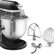 KitchenAid - 8 QT NSF Certified Commercial Series Onyx Black Bowl-Lift Stand Mixer with Stainless Steel Bowl Guard - KSMC895OB