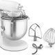 KitchenAid - 8 QT NSF Certified Commercial Series White Bowl-Lift Stand Mixer with Stainless Steel Bowl Guard - KSMC895WH