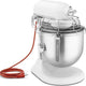 KitchenAid - 8 QT NSF Certified Commercial Series White Bowl-Lift Stand Mixer with Stainless Steel Bowl Guard - KSMC895WH