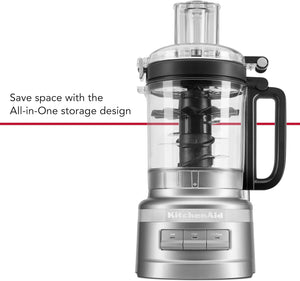 KitchenAid - 9 Cup Contour Silver Food Processor - KFP0921CU