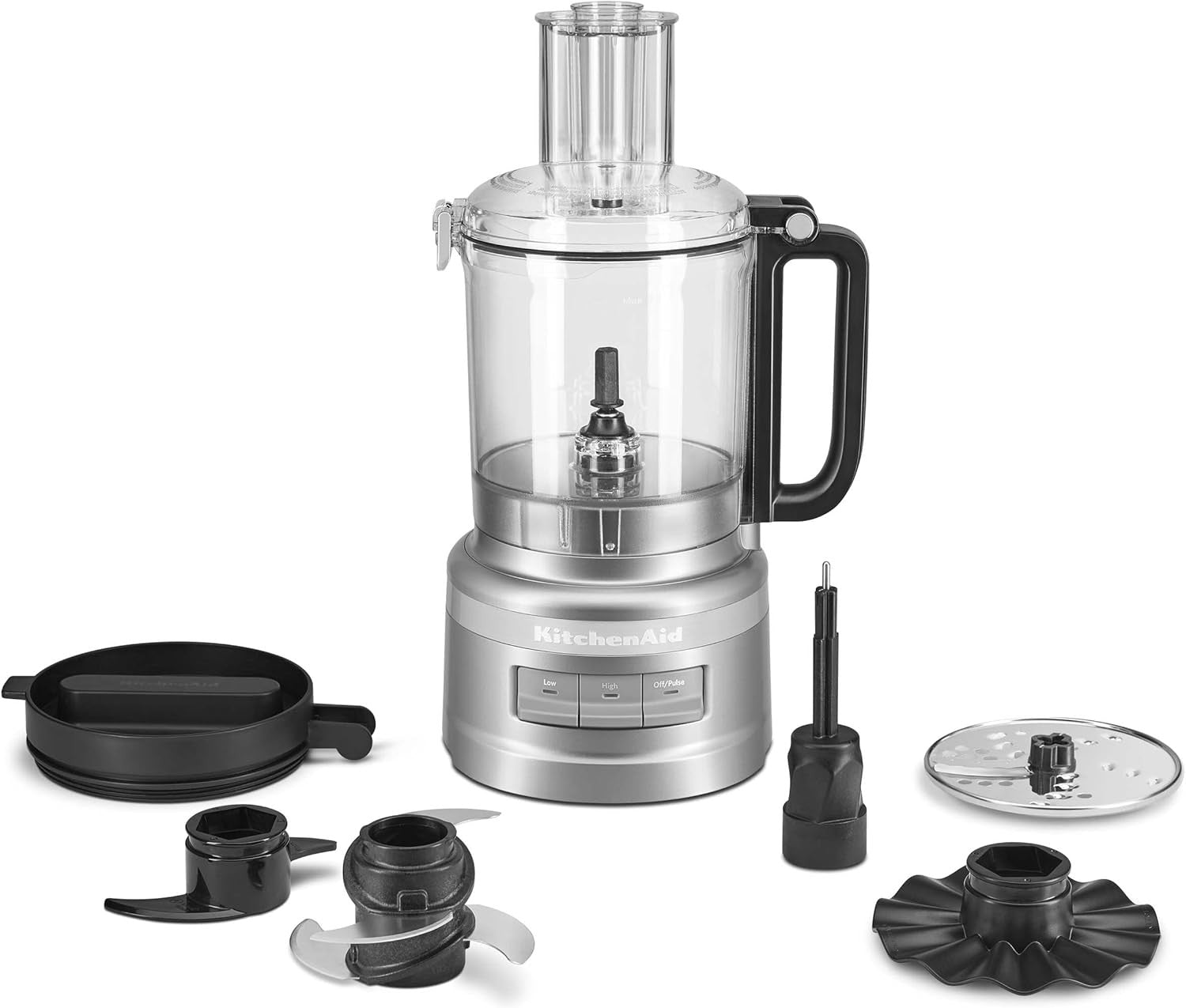 KitchenAid - 9 Cup Contour Silver Food Processor - KFP0921CU